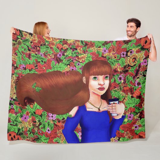 Couverture Polaire Coloré Autumn Fleece Blanket (En situation)