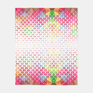 Couverture Polaire Coloré avec un motif géométrique