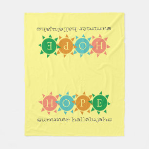 Couverture Polaire Coloré Été Amusement Soleil MONOGRAM Hope