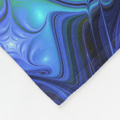 Couverture Polaire Coloré Lumineux Abstrait Bleu rose Vert Fractal (Coin)