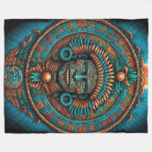 Couverture Polaire Coloré Mayan Calendrier (Devant (Horizontal))