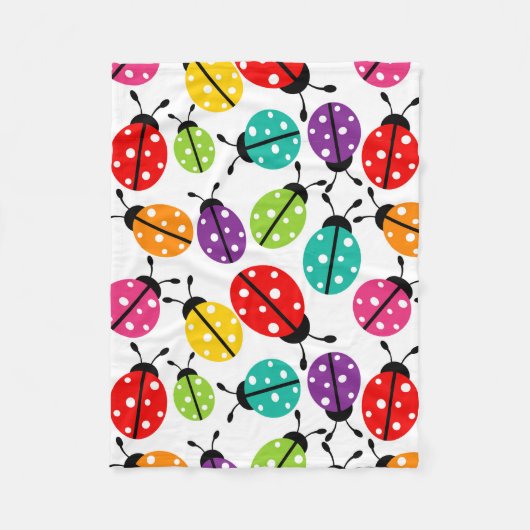 Couverture Polaire Coloré mignon Lady Bug Motif sans joint (Devant)