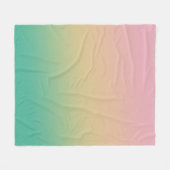 Couverture Polaire Coloré Ombre Gradient Turquoise Peach rose (Devant (Horizontal))
