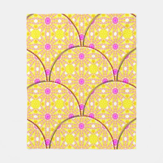 Couverture Polaire Coloré transparent texturé motif tilesabstract, (Devant)
