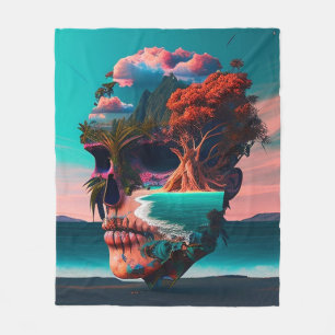 Couverture Polaire Colored skull