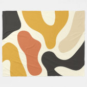 Couverture Polaire colorful Abstract mustard yellow orange Pattern (Devant (Horizontal))