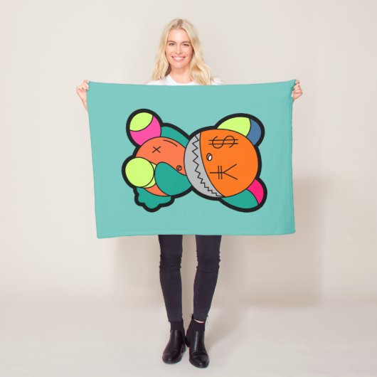 Couverture Polaire Colorful bear (En situation)
