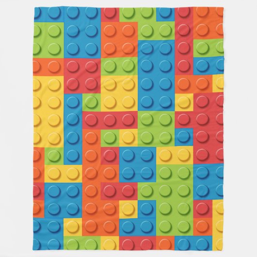 Couverture Polaire Colorful bricks kids pattern (Devant)