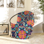 Couverture Polaire Colorful Floral Diamonds Bohemian 