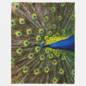 Couverture Polaire Colorful peacock (Devant)