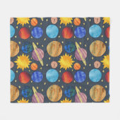Couverture Polaire Colorful Solar System (Devant (Horizontal))