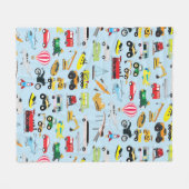 Couverture Polaire Colorful Transport & Véhicules Enfants Motif (Devant (Horizontal))
