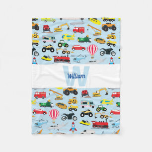 Couverture Polaire Colorful Transport & Véhicules Enfants Motif