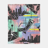Couverture Polaire Colorful Urban Graffiti Pattern (11) (Devant)