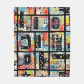 Couverture Polaire Colorful Urban Graffiti Pattern (5) (Devant)