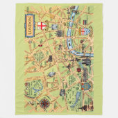 Couverture Polaire Colorfully Illustrated Map of London (Devant)