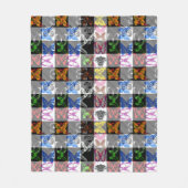 Couverture Polaire Colourful Butterfly Plaid Tartan Check Design (Devant)