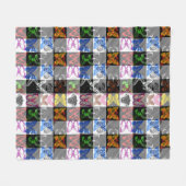 Couverture Polaire Colourful Butterfly Plaid Tartan Check Design (Devant (Horizontal))