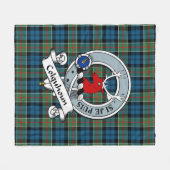 Couverture Polaire Colquhoun Ancien Clan Badge Tartan Plaid (Devant (Horizontal))