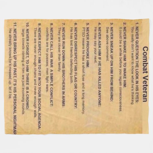 COUVERTURE POLAIRE COMBAT VETERAN (Devant (Horizontal))