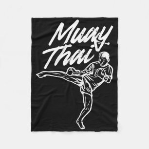 Couverture Polaire Combattant d'arts martiaux thaïlandais Muay Thai c