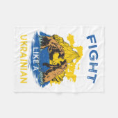 Couverture Polaire Combattre Comme L'Ours Ukrainien Ukraine Mountain  (Devant (Horizontal))