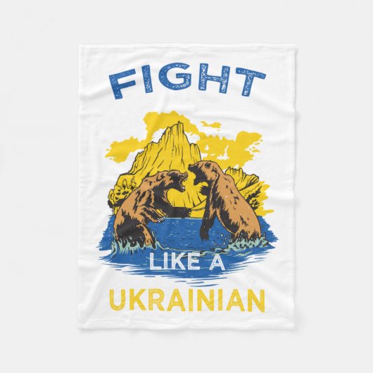 Couverture Polaire Combattre Comme L'Ours Ukrainien Ukraine Mountain  (Devant)