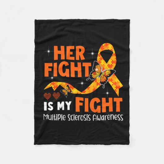 Couverture Polaire Combattre est mon combat Ms Sclérose en plaques (Devant)