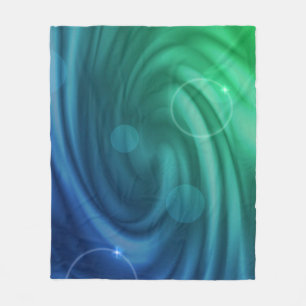 Couverture Polaire Combinaison De Couleurs Bleu Et Vert