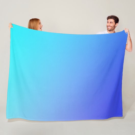 Couverture Polaire Combinaison de couleurs bleu Two Tone (En situation)