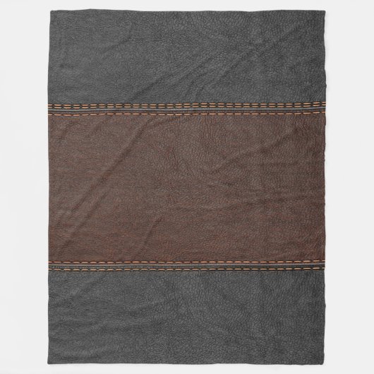 Couverture Polaire Combinaison De Cuir Brown Et Noir (Devant)
