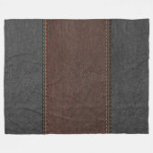 Couverture Polaire Combinaison De Cuir Brown Et Noir (Devant (Horizontal))