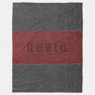 Couverture Polaire Combinaison De Cuir Rouge Et Noir