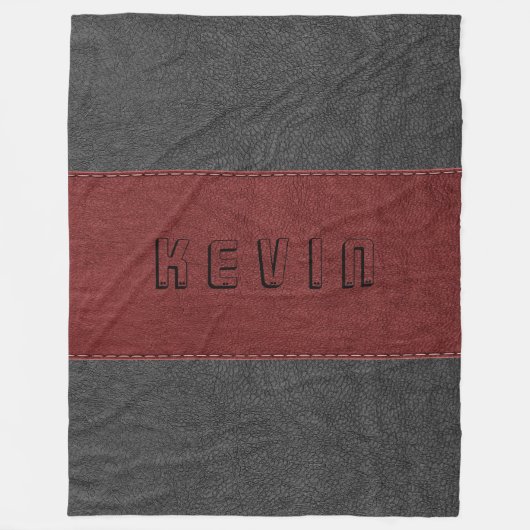 Couverture Polaire Combinaison De Cuir Rouge Et Noir (Devant)