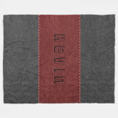Couverture Polaire Combinaison De Cuir Rouge Et Noir (Devant (Horizontal))