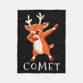 Couverture Polaire Comet Santas Reindeers Family Matching Outfit Chri (Devant)