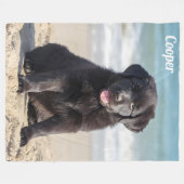 Couverture Polaire Comfy Labrador Personnalisé (Devant (Horizontal))