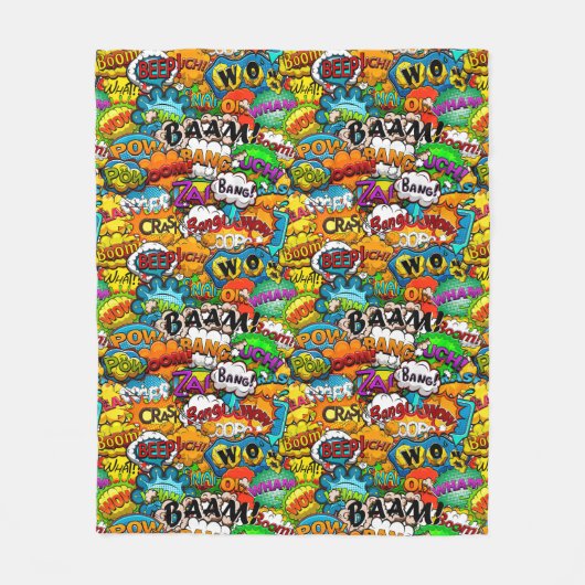 Couverture Polaire Comic Book Bubbles Fleece Blanket (Devant)