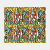 Couverture Polaire Comic Book Bubbles Fleece Blanket (Devant (Horizontal))