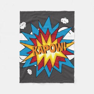 Couverture Polaire Comic Livre coloré moderne KAPOW Pop Art