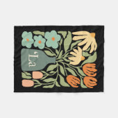 Couverture Polaire Comma La Subtle Boho Flowers Kamala Harris Madame (Devant (Horizontal))