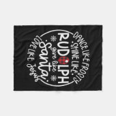 Couverture Polaire Comme Frosty Shine Comme Rudolph Love Comme Jesus (Devant (Horizontal))