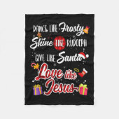 Couverture Polaire Comme Frosty Shine Rudolph Donner Père Noël Amour  (Devant)