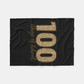 Couverture Polaire Comme Tee - shirt Cheetah Leopard 100 Jours D'Écol (Devant (Horizontal))