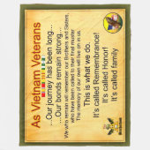 COUVERTURE POLAIRE COMME VÉTÉRANS DU VIETNAM (Devant)