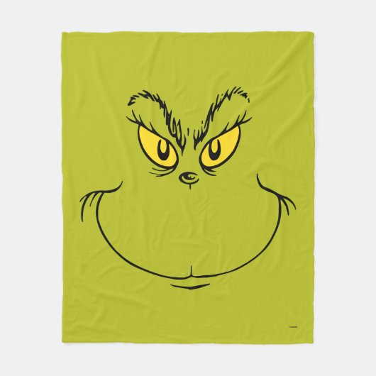 Couverture Polaire Comment Grinch Stole Visage de Noël (Devant)