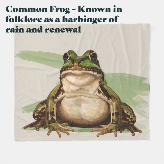 Couverture Polaire Common British Frog | Goblincore Nature Art