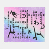 Couverture Polaire Compétences en gymnastique féminine Pastel Stars M (Devant (Horizontal))