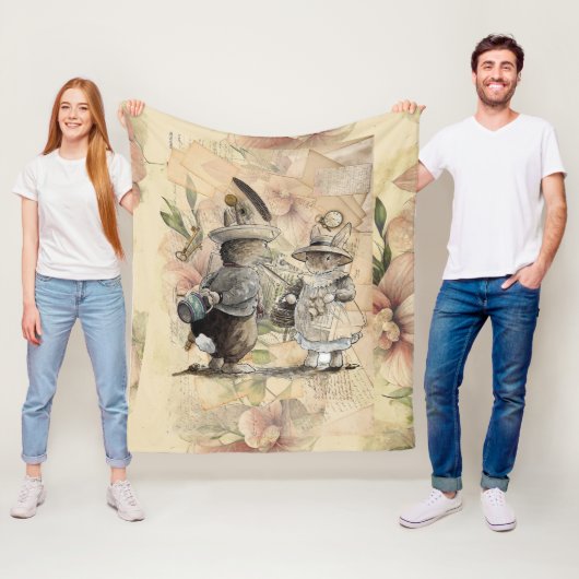 Couverture Polaire composition de lapin (En situation)