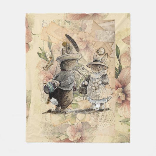 Couverture Polaire composition de lapin (Devant)